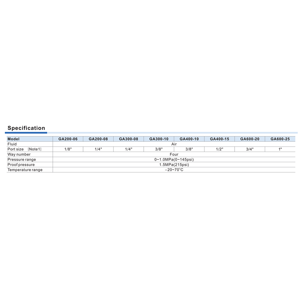 GA40010T AIRTAC DIVERTER BLOCK<BR>GA400 (DB) SERIES 3/8" NPT